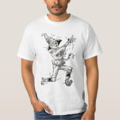 ヴィンテージ風オズの魔法使いの妖精の物語 かかし Tシャツ (正面)