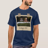 ヴィンテージ風カスタムフォト&年号バースデーギフト Tシャツ (正面)