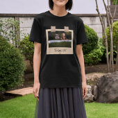 ヴィンテージ風カスタムフォト&年号バースデーギフト Tシャツ
