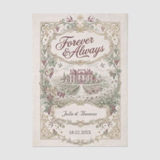 ヴィンテージ風カスタム・ヴィンヤード「Forever & Always」 薄葉紙