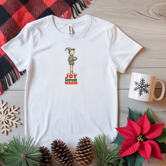 ヴィンテージ風カートゥーンのエルフが皮肉っぽい願い事 Tシャツ
