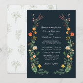 ヴィンテージ風ガーデンウェディング 招待状 (正面/裏面)