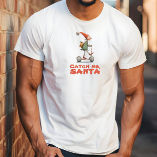ヴィンテージ風キャラクターのエルフがイロチューイ願い事をするデザイン Tシャツ
