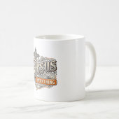 ヴィンテージ風キリスト教のタイポグラフィ デザイン Jesus Everything コーヒーマグカップ (正面右)