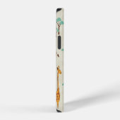 ヴィンテージ風キリンの木の模様 iPhoneケース (右側面)