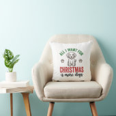 ヴィンテージ風クリスマスグッズ もっと犬が欲しい クッション (椅子)