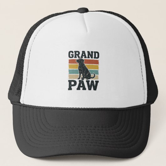 ヴィンテージ風グランパパの犬デザインTシャツ_1 キャップ (正面)
