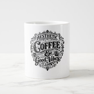 ヴィンテージ風コーヒー名言 スペシャルマグカップ | コーヒー ジャンボコーヒーマグカップ