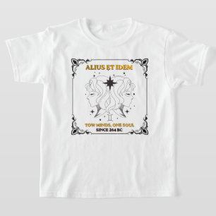ヴィンテージ風ジェミニ・ゾディアックタロットカードポスター Tシャツ