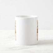 ヴィンテージ風タイポグラフィのコーヒー愛好家デザイン コーヒーマグカップ (中央)