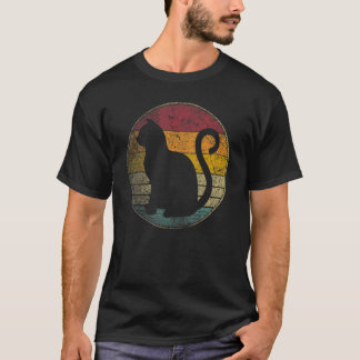 ヴィンテージ風ダサかわレトロ70年代 80年代 メンズ レディース 猫 Tシャツ