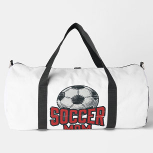 ヴィンテージ風ダサ可愛サッカー・ママスポーツTシャツデザイン ダッフルバッグ