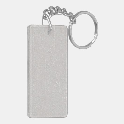 ヴィンテージ風ダメージコーヒー色レザー質感 キーホルダー (裏面左)