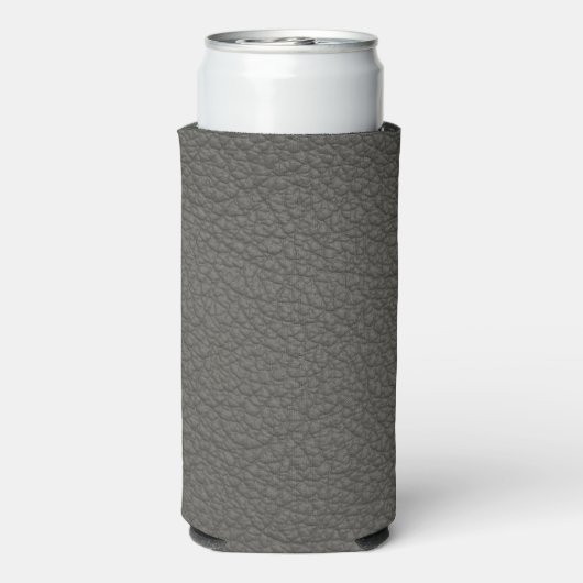 ヴィンテージ風ダメージコーヒー色レザー質感 スリム缶クーラー (Seltzer裏面)