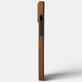 ヴィンテージ風ダメージコーヒー色レザー質感 Case-Mate iPhoneケース (裏面 / 左)