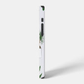 ヴィンテージ風ドゥードル植物模様 iPhoneケース (左側面)