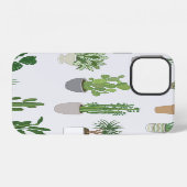 ヴィンテージ風ドゥードル植物模様 iPhoneケース (裏面横)