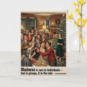 ヴィンテージ風ニーチェのクリスマス+皮肉たっぷり カード (黄色い花)