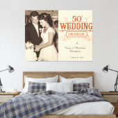 ヴィンテージ風フォト 50回目の結婚記念日 キャンバスプリント (インサイチュ (寝室))