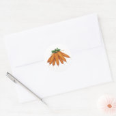 ヴィンテージ風フード, 有機ニンジン野菜の束 ラウンドシール (封筒)