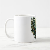 ヴィンテージ風マンガフクロウイラストレーション コーヒーマグカップ (左)