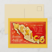 ヴィンテージ風メキシコ ポストカード (正面/裏面)