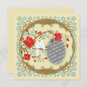 ヴィンテージ風ラブカード 招待状 (正面/裏面)