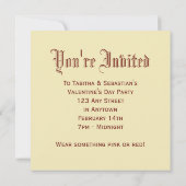 ヴィンテージ風ラブカード 招待状 (裏面)