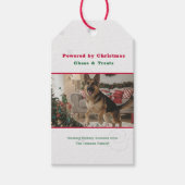 ヴィンテージ風レトロな犬の写真を使ったクリスマスグッズ ギフトタグ (正面)