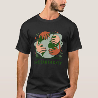 ヴィンテージ風ワン・アース・オンリーTシャツ Tシャツ