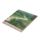 ヴィンテージ風光明媚なアメリカの高速道路、車の道路の旅 タイル (側面)