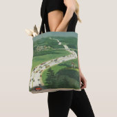 ヴィンテージ風光明媚なアメリカの高速道路、車の道路の旅 トートバッグ (クローズアップ)