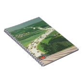 ヴィンテージ風光明媚なアメリカの高速道路、車の道路の旅 ノートブック (右側)