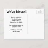 ヴィンテージ風光明媚な道路旅行車、住所の変更 案内ポストカード (裏面)