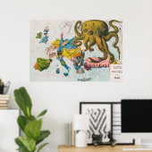 ヴィンテージ風刺ロシアの支配マップ ポスター (ホームオフィス)