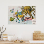 ヴィンテージ風刺ロシアの支配マップ ポスター (キッチン)