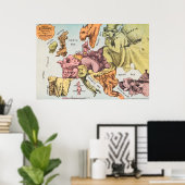 ヴィンテージ風刺ロシアの支配マップ ポスター (ホームオフィス)