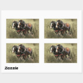 ヴィンテージ風化クレイデール葉書 長方形シール (シート)