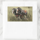 ヴィンテージ風化クレイデール葉書 長方形シール (バッグ)