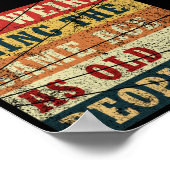 ヴィンテージ風変わりは老人と同じ年齢である ポスター (角)