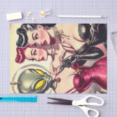 ヴィンテージ風変わりパルプSci-Fi女子 薄葉紙 (クラフト)