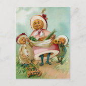 ヴィンテージ風変わり卵はがき ポストカード (正面)