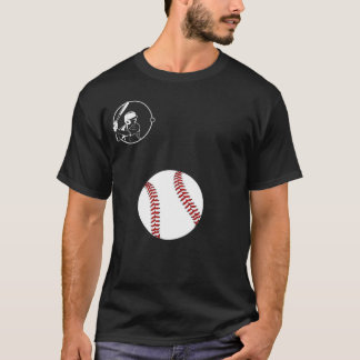 ヴィンテージ風大型赤い野球バッターTシャツ Tシャツ