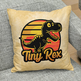 ヴィンテージ風恐竜TレックスサンセットTiny+Rex クッション