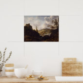 ヴィンテージ風景油絵ムーディダークアカデミア ポスター (キッチン)