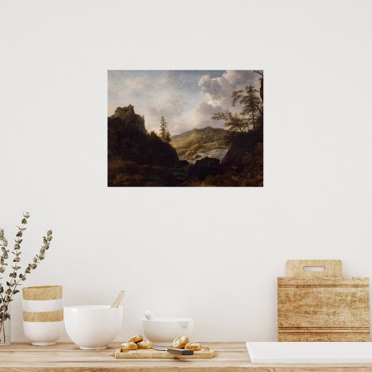 ヴィンテージ風景油絵ムーディダークアカデミア ポスター (キッチン)