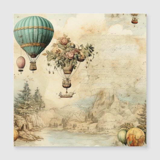 ヴィンテージ風景熱気球(1) (正面)