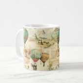 ヴィンテージ風景熱気球(10) コーヒーマグカップ (正面左)