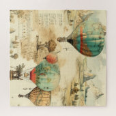 ヴィンテージ風景熱気球(10) ジグソーパズル (横)