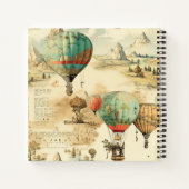 ヴィンテージ風景熱気球(10) ノートブック (裏面)